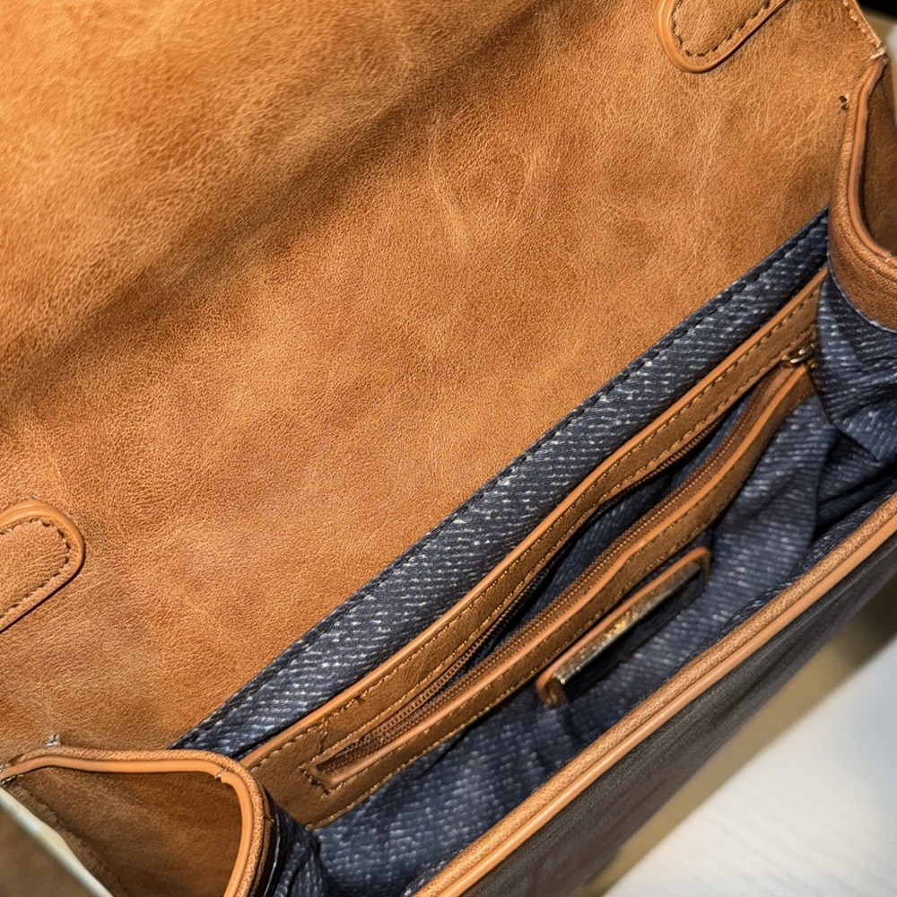 Urban Expressions Lrg Khloe Satchel Crossbody Braided Vegan Leather Western Boho - Picture 4 of 14